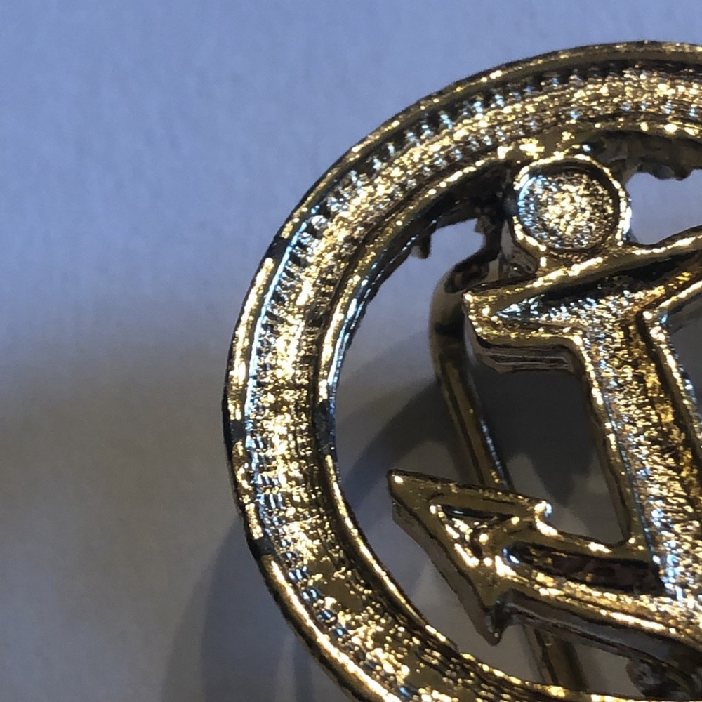 Vintage Gold Tone Nautical Anchor Retro Boho Belt Buckle - Picture 3 of 7